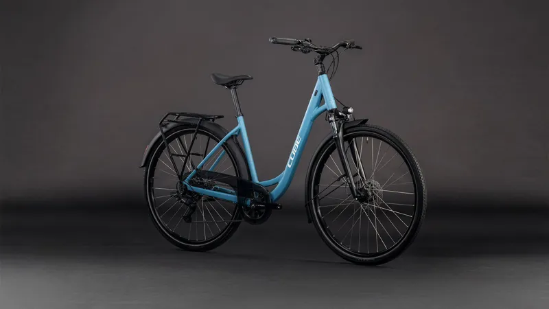 Cube Touring One Easy Entry 2026 Hybrid Bike - Bluebird/Grey-1