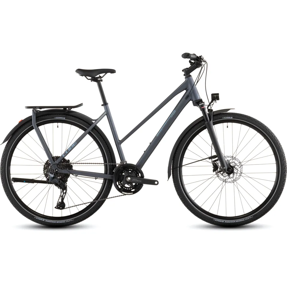 uPRISE Bikes Cube Kathmandu EXC Trapeze 2026 Hybrid Bike - Metallicgrey/Chrome | Price match, 365 day returns, 18-Month Warranty, Finance Available & Free UK Delivery