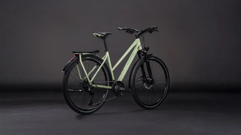 Cube Kathmandu EXC Trapeze 2026 Hybrid Bike - Pea/Grey-1
