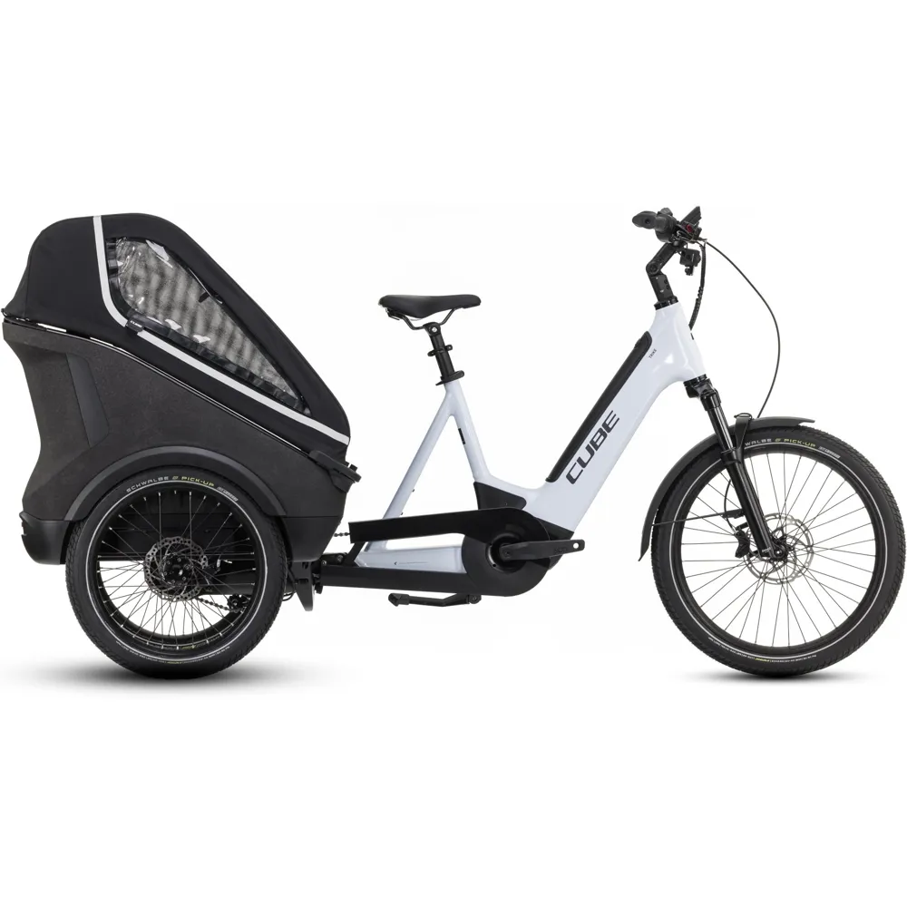 uPRISE Bikes Cube Trike Hybrid Family 750 20/24W 2025 Electric Cargo Bike - White | Price match, 365 day return s, 18-Month Warranty, Finance Available & Free UK Delivery