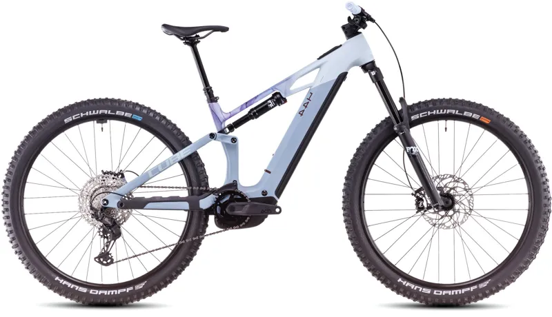 Cube Stereo Hybrid One44 HPC Race 2025 Electric MTB - Pigeon Blue