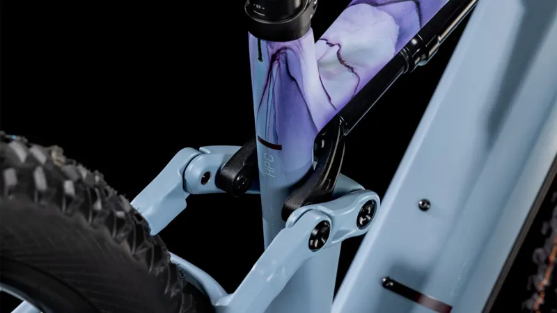 Cube Stereo Hybrid One44 HPC Race 2025 Electric MTB - Pigeon Blue-3
