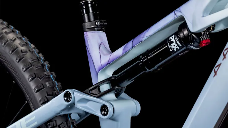 Cube Stereo Hybrid One44 HPC Race 2025 Electric MTB - Pigeon Blue-4