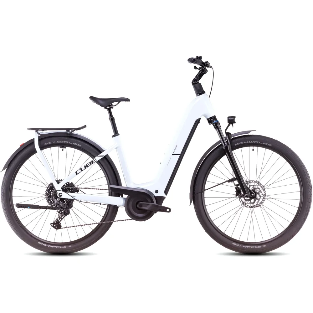 uPRISE Bikes Cube Kathmandu Hybrid One Easy Entry 2025 Electric Hybrid Bike - Polar White | Price match, 365 day return s, 18-Month Warranty, Finance Available & Free UK Delivery