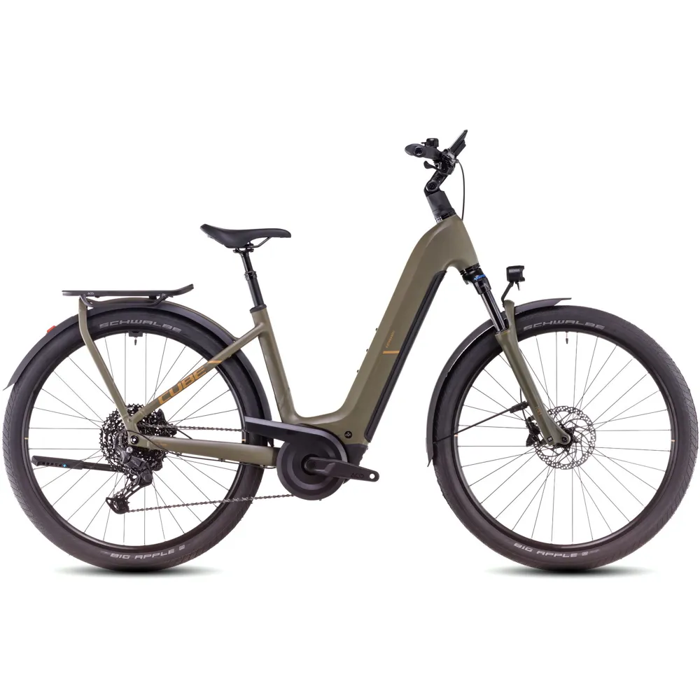 uPRISE Bikes Cube Kathmandu Hybrid Pro Easy Entry 2025 Electric Hybrid Bike - Dusty Olive | Price match, 365 day return s, 18-Month Warranty, Finance Available & Free UK Delivery