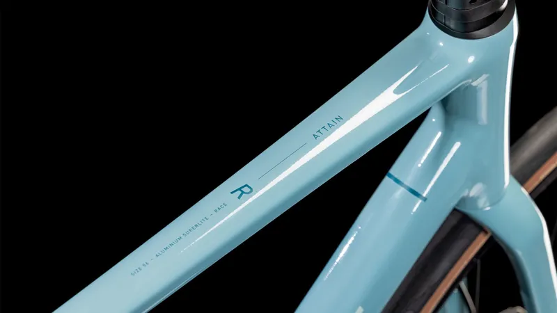Cube Attain Race 2025 Endurance Road Bike - Teal Grey/Ice-1