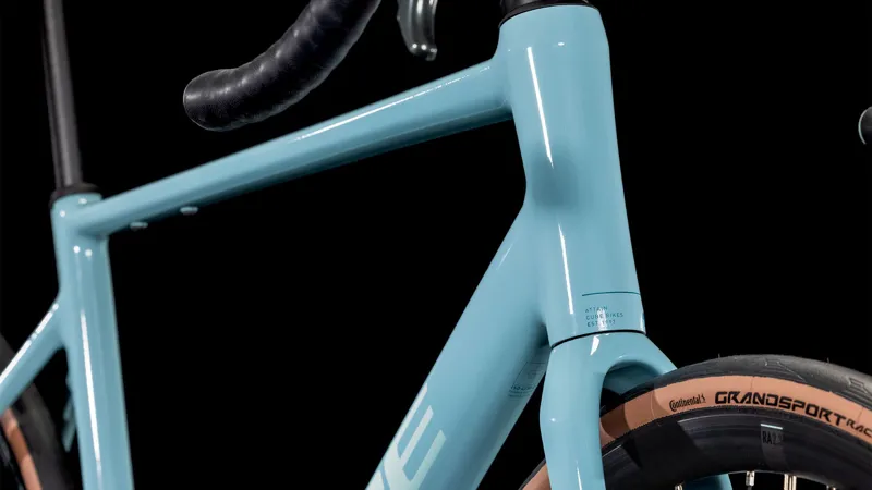 Cube Attain Race 2025 Endurance Road Bike - Teal Grey/Ice-4