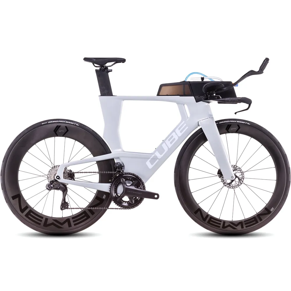 uPRISE Bikes Cube Aerium C:68X Race 2026 Carbon Triathlon Bike - Fog Grey/White | Price match, 365 day returns, 18-Month Warranty, Finance Available & Free UK Delivery
