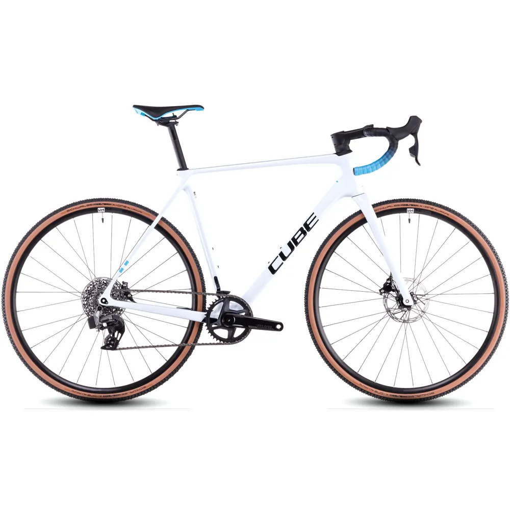 uPRISE Bikes Cube Cross Race C:62 Race 2025 Cyclocross Bike - Polar White/Blue | Price match, 365 day return s, 18-Month Warranty, Finance Available & Free UK Delivery