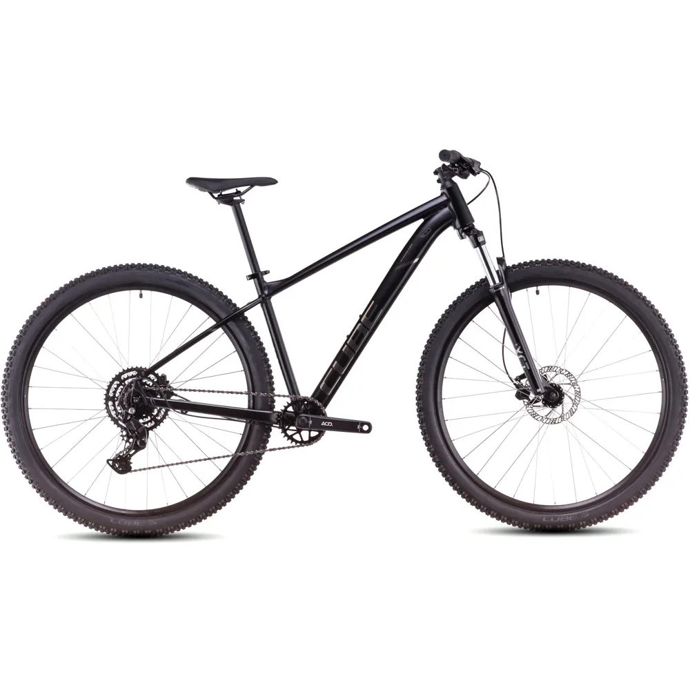 uPRISE Bikes Cube Aim Pro 27.5/29er 2025 Hardtail Mountain Bike - Black/Slate Black | Price match, 365 day return s, 18-Month Warranty, Finance Available & Free UK Delivery