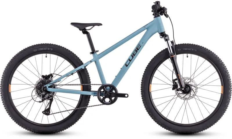 Cube Acid 240 Disc 24w 2025 Kids Mountain Bike - Teal Blue/Orange