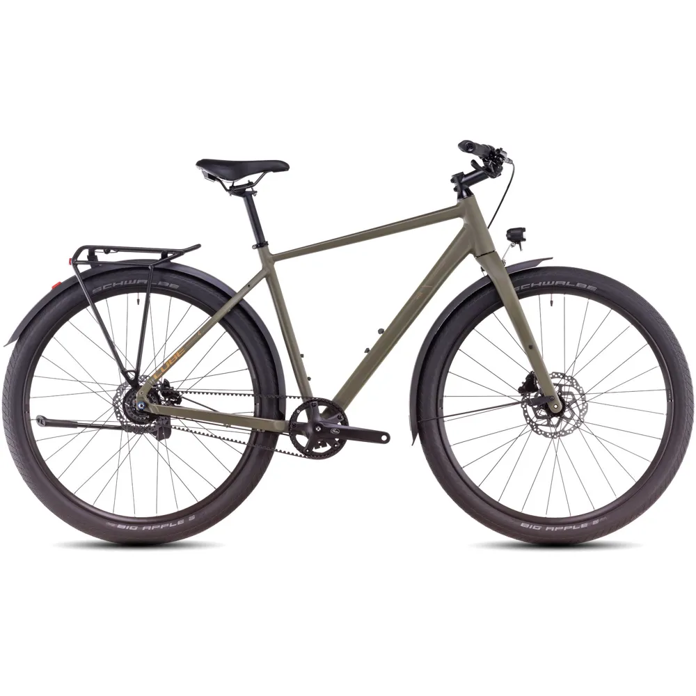 uPRISE Bikes Cube Hyde Pro FE 2025 Hybrid Bike - Dusty Olive/Gold | Price match, 365 day return s, 18-Month Warranty, Finance Available & Free UK Delivery
