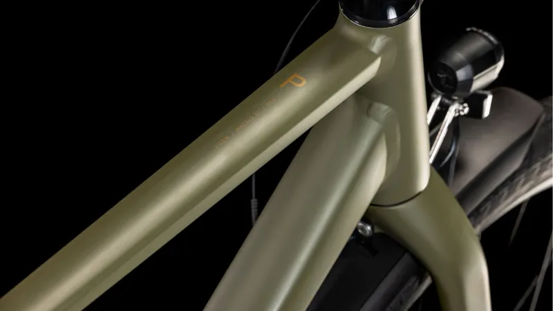 Cube Hyde Pro FE 2025 Hybrid Bike - Dusty Olive/Gold-1