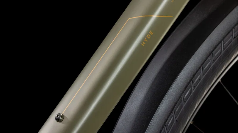Cube Hyde Pro FE 2025 Hybrid Bike - Dusty Olive/Gold-2