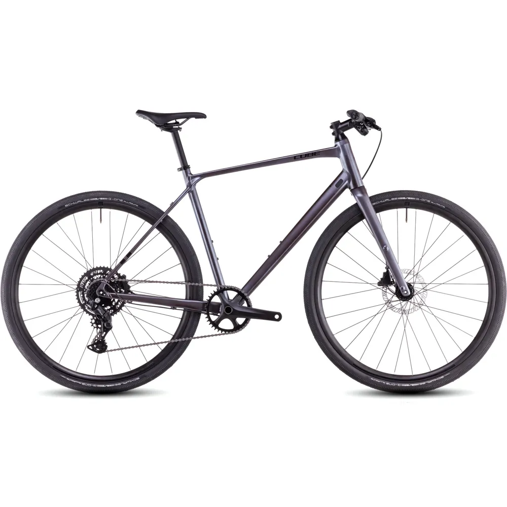uPRISE Bikes Cube Nulane One 2025 Flat Bar Gravel Bike - Mineral Grey/Black | Price match, 365 day return s, 18-Month Warranty, Finance Available & Free UK Delivery