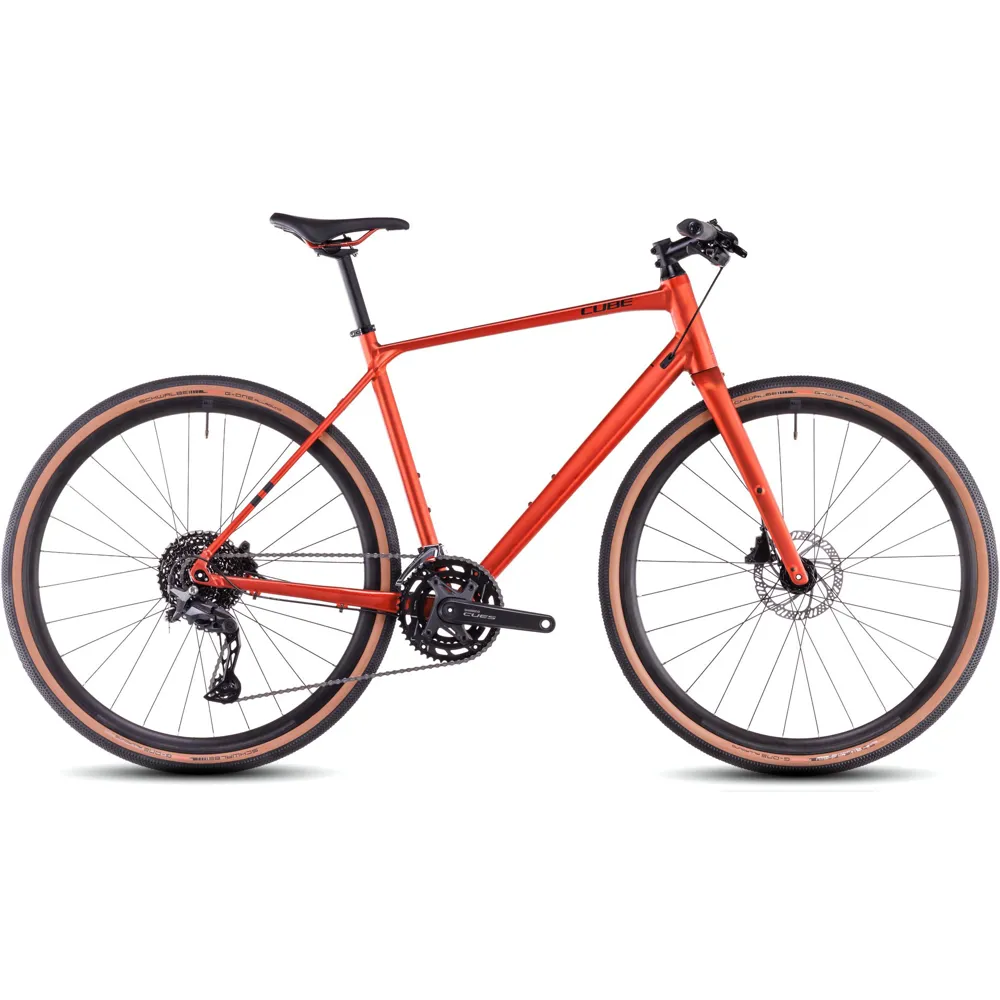 uPRISE Bikes Cube Nulane Pro 2025 Flat Bar Gravel Bike - Fire Orange/Black | Price match, 365 day return s, 18-Month Warranty, Finance Available & Free UK Delivery
