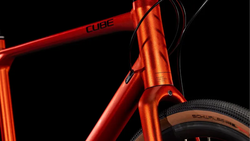 Cube Nulane Pro 2025 Flat Bar Gravel Bike - Fire Orange/Black-4
