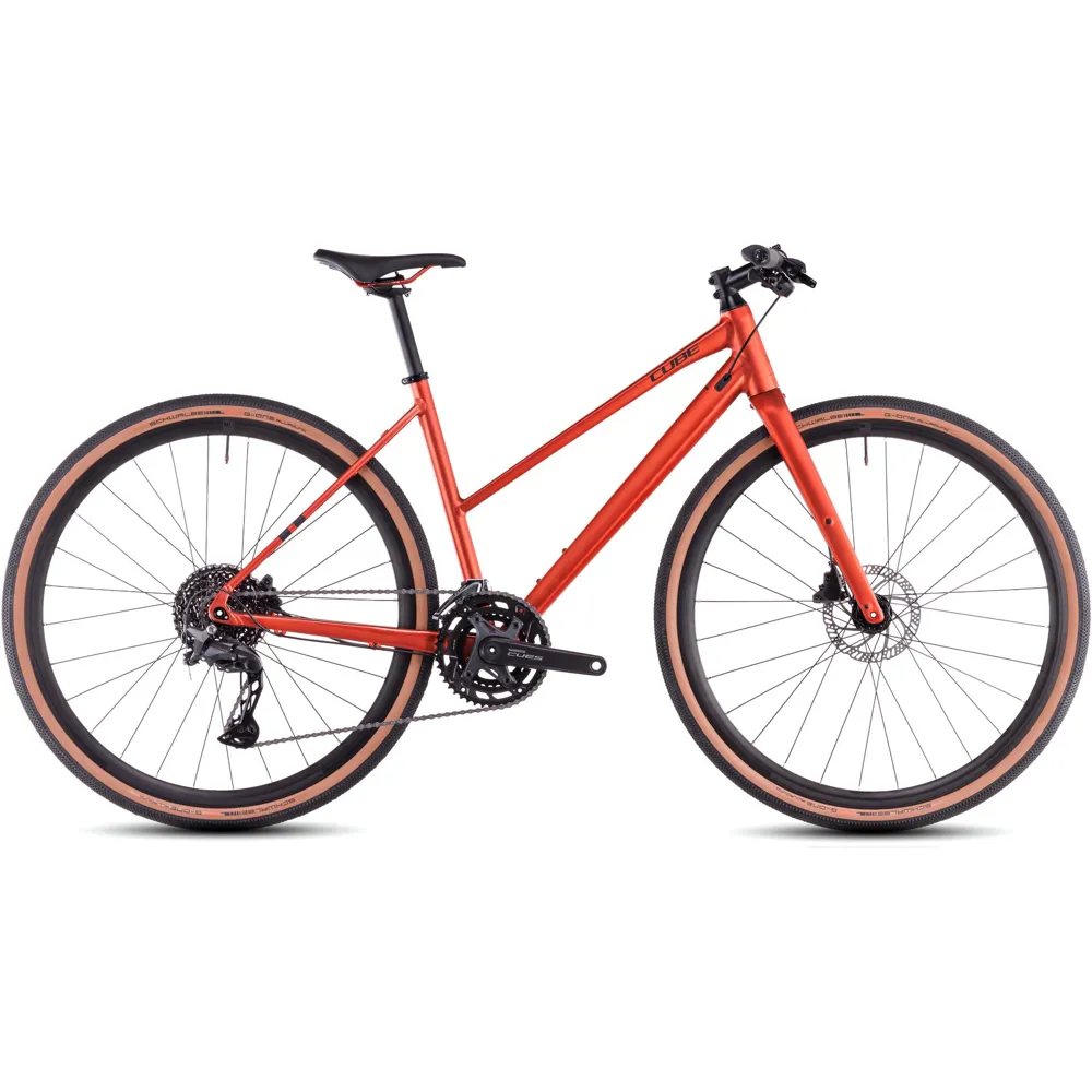 uPRISE Bikes Cube Nulane Pro Trapeze 2025 Flat Bar Gravel Bike - Fire Orange/Black | Price match, 365 day return s, 18-Month Warranty, Finance Available & Free UK Delivery