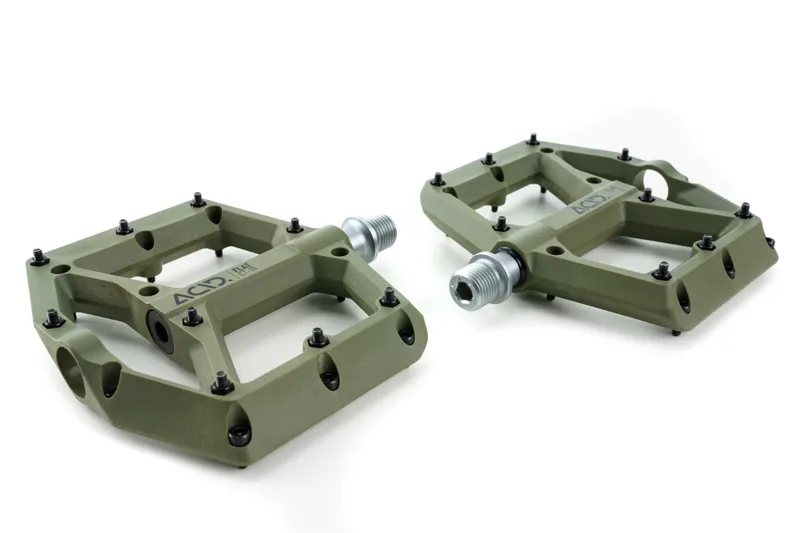 Cube Acid C1-IB Flat MTB Pedals - Olive-1