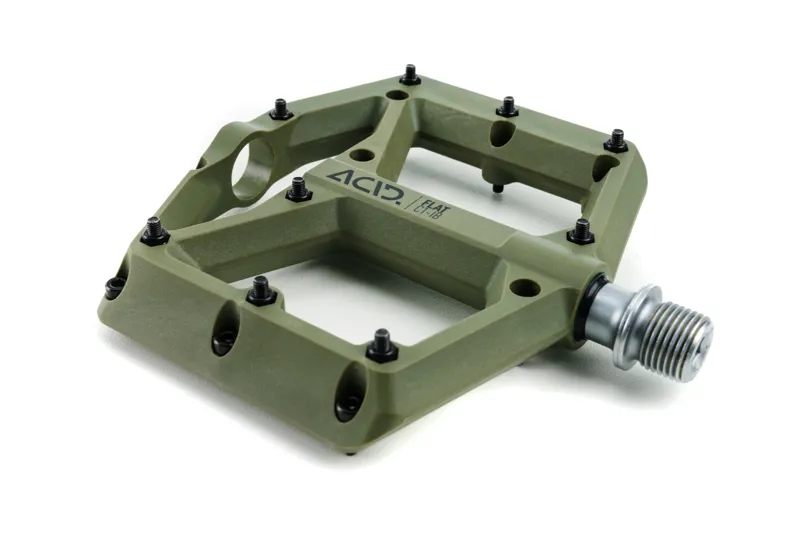 Cube Acid C1-IB Flat MTB Pedals - Olive-2