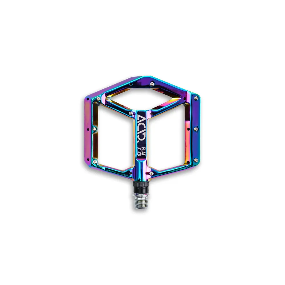 uPRISE Bikes Cube Acid A1-CB Flat MTB Pedals - Oil Slick | Price match, 365 day return s, 18-Month Warranty, Finance Available & Free UK Delivery