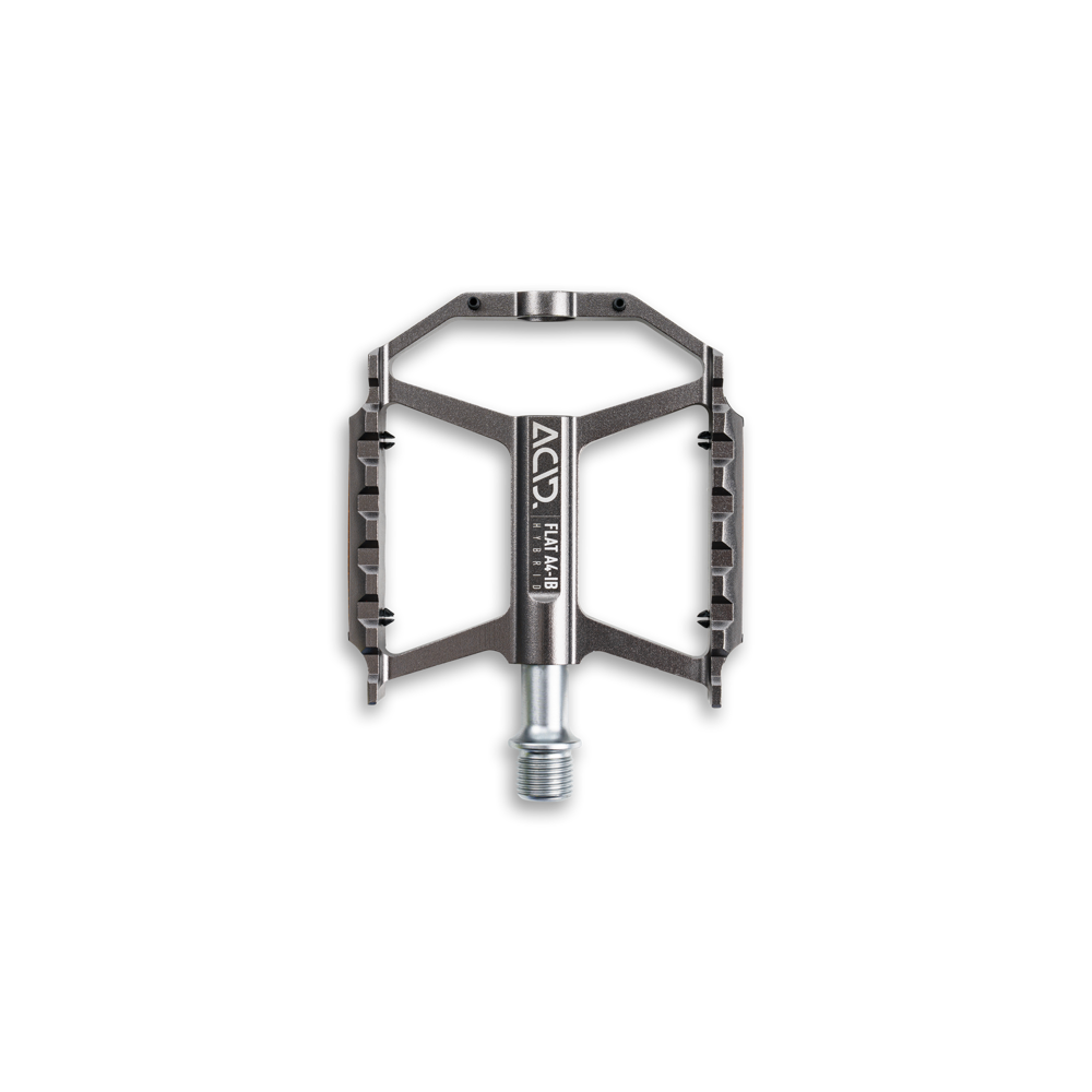 uPRISE Bikes Cube Acid A4-IB Hybrid Flat MTB Pedals - Grey | Price match, 365 day return s, 18-Month Warranty, Finance Available & Free UK Delivery