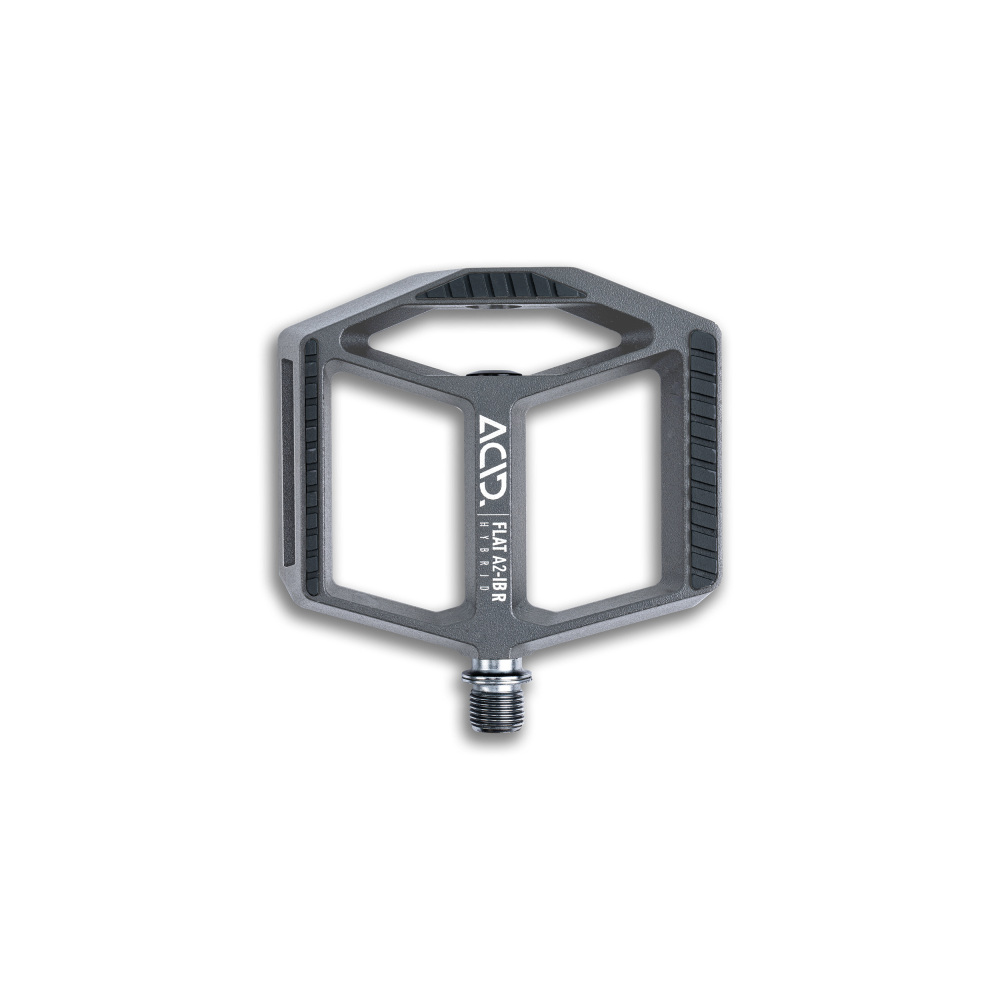 uPRISE Bikes Cube Acid A2-IB Hybrid R Flat MTB Pedals - Grey | Price match, 365 day returns, 18-Month Warranty, Finance Available & Free UK Delivery