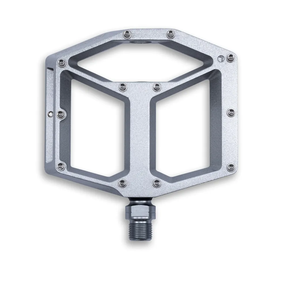 uPRISE Bikes Cube Acid A3-ZP R Flat MTB Pedals - Silver | Price match, 365 day return s, 18-Month Warranty, Finance Available & Free UK Delivery