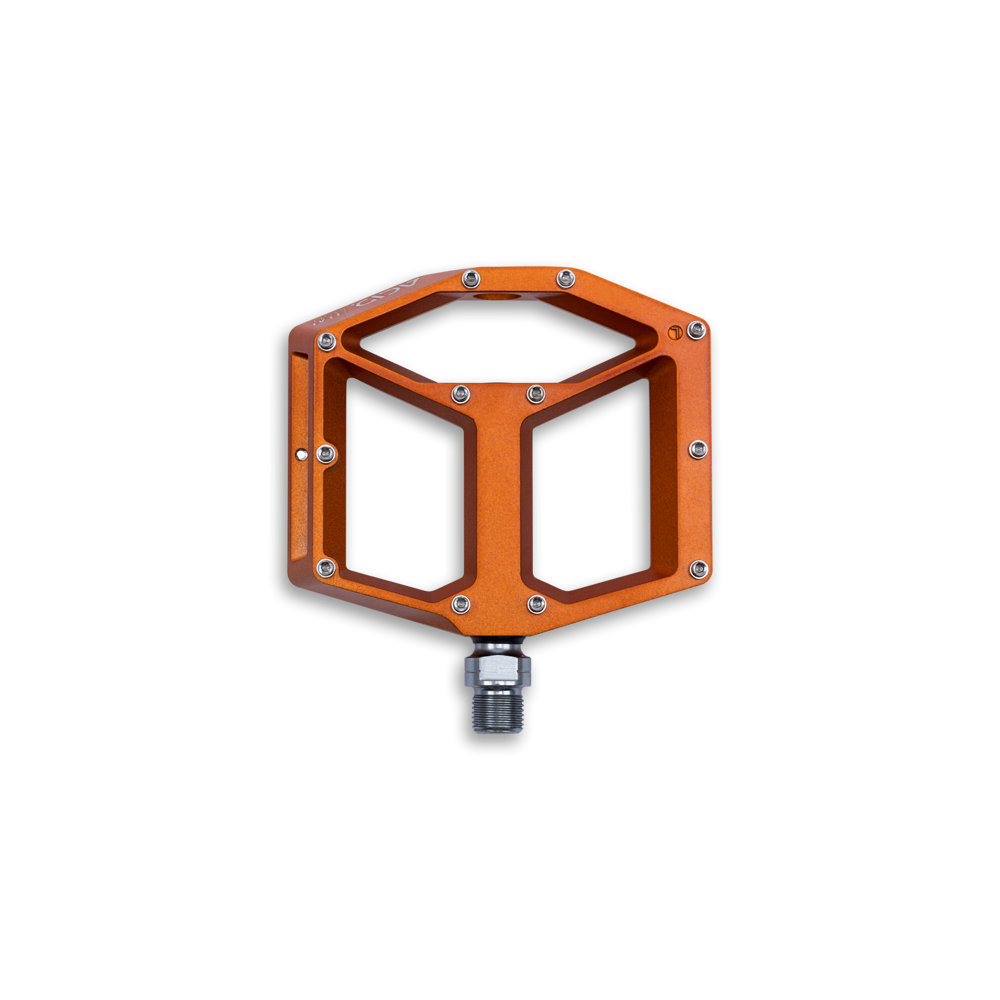 uPRISE Bikes Cube Acid A3-ZP R Flat MTB Pedals - Orange | Price match, 365 day return s, 18-Month Warranty, Finance Available & Free UK Delivery