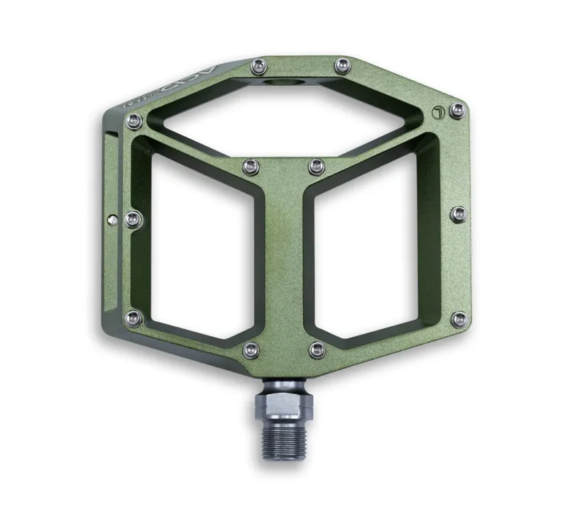Cube Acid A3-ZP R Flat MTB Pedals - Olive