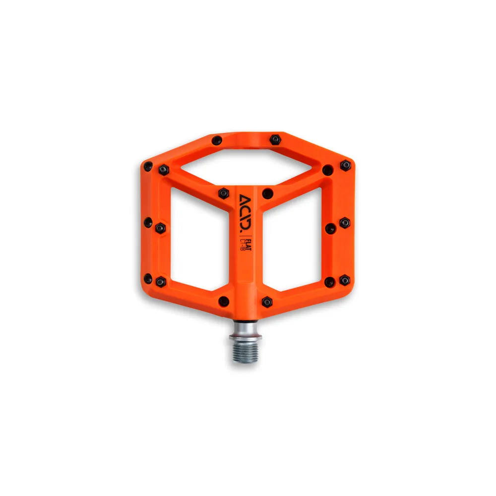 uPRISE Bikes Cube Acid C1-IB Flat MTB Pedals - Orange | Price match, 365 day return s, 18-Month Warranty, Finance Available & Free UK Delivery