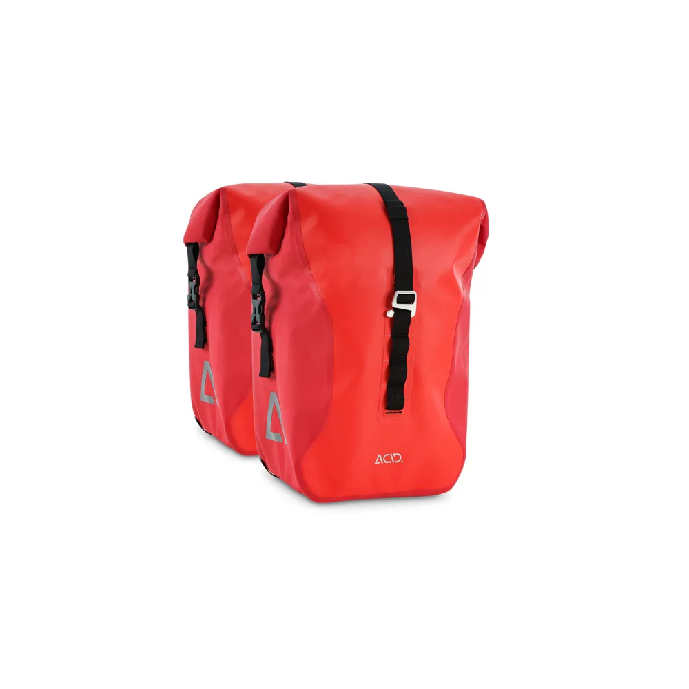 uPRISE Bikes Cube Acid Travlr Pro SMLink 20/2 Pannier Bags - Flame/Black | Price match, 365 day return s, 18-Month Warranty, Finance Available & Free UK Delivery