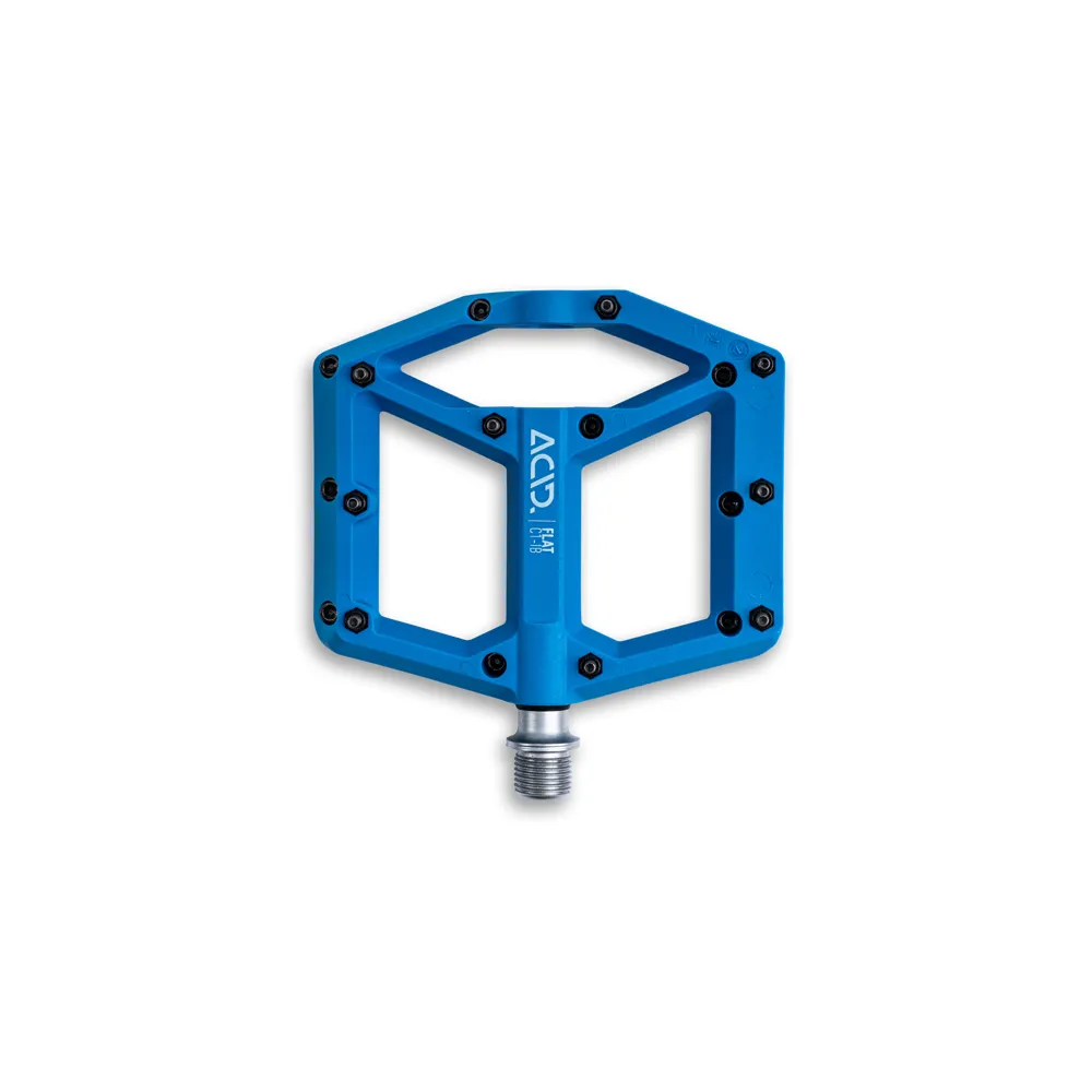 uPRISE Bikes Cube Acid C1-IB Flat MTB Pedals - Blue | Price match, 365 day return s, 18-Month Warranty, Finance Available & Free UK Delivery