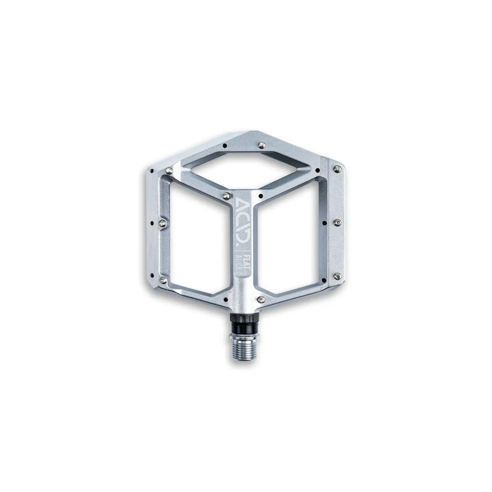 uPRISE Bikes Cube Acid A1-CB Flat MTB Pedals - Silver | Price match, 365 day return s, 18-Month Warranty, Finance Available & Free UK Delivery