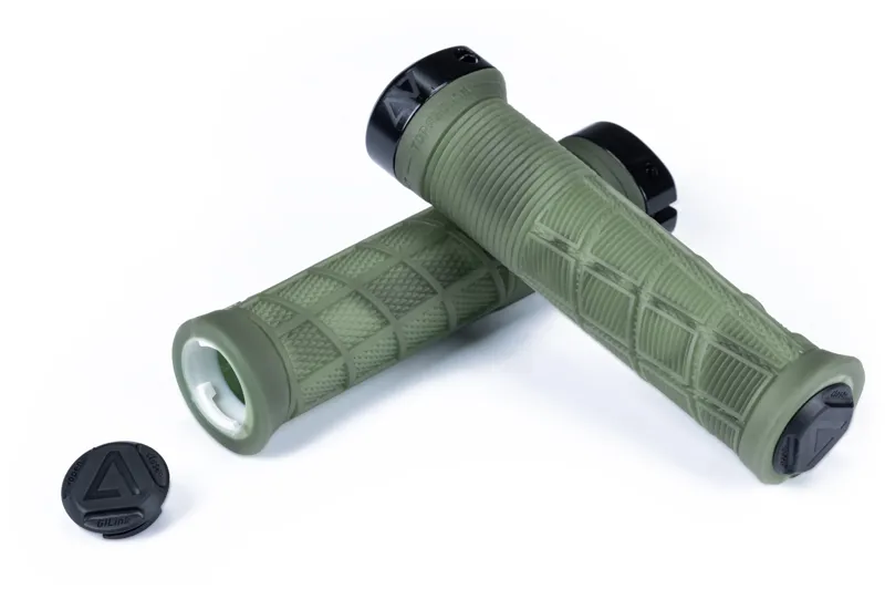 Cube Acid Disrupt MTB Grips - Translucent Olive-1