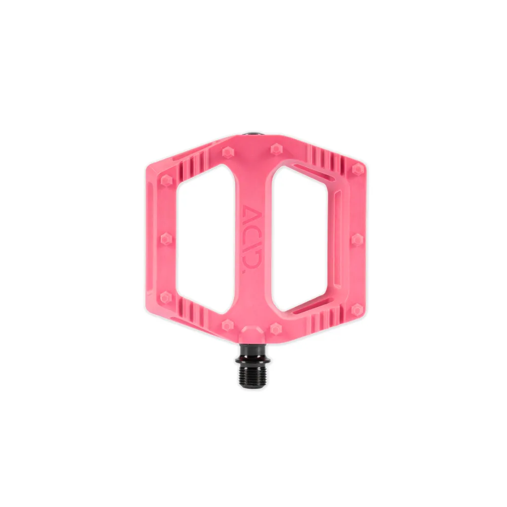 uPRISE Bikes Cube Acid C6-ZP Flat MTB Pedals - Pink | Price match, 365 day return s, 18-Month Warranty, Finance Available & Free UK Delivery