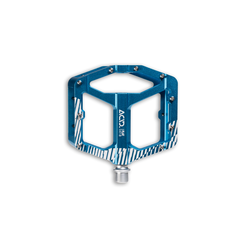 uPRISE Bikes Cube Acid A17-IB Flat MTB Pedals - Blue | Price match, 365 day return s, 18-Month Warranty, Finance Available & Free UK Delivery