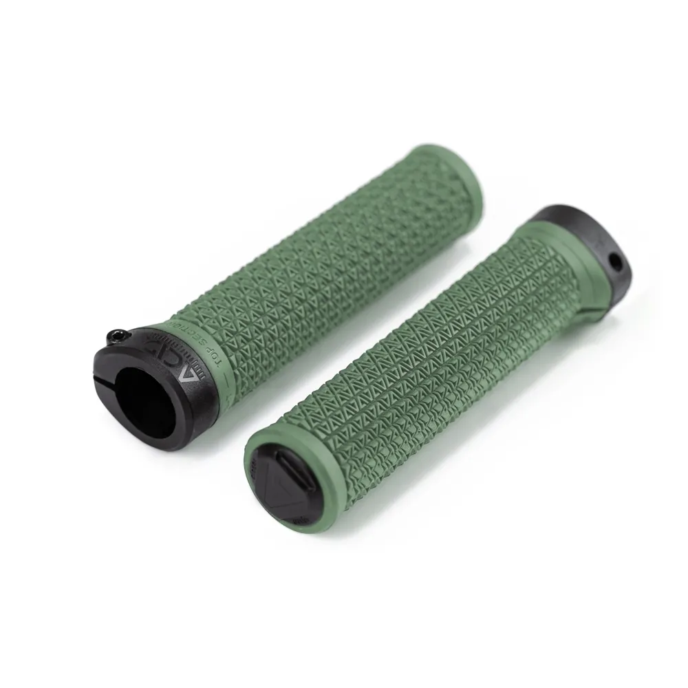 uPRISE Bikes Cube Acid Icon One MTB Grips - Olive | Price match, 365 day returns, 18-Month Warranty, Finance Available & Free UK Delivery
