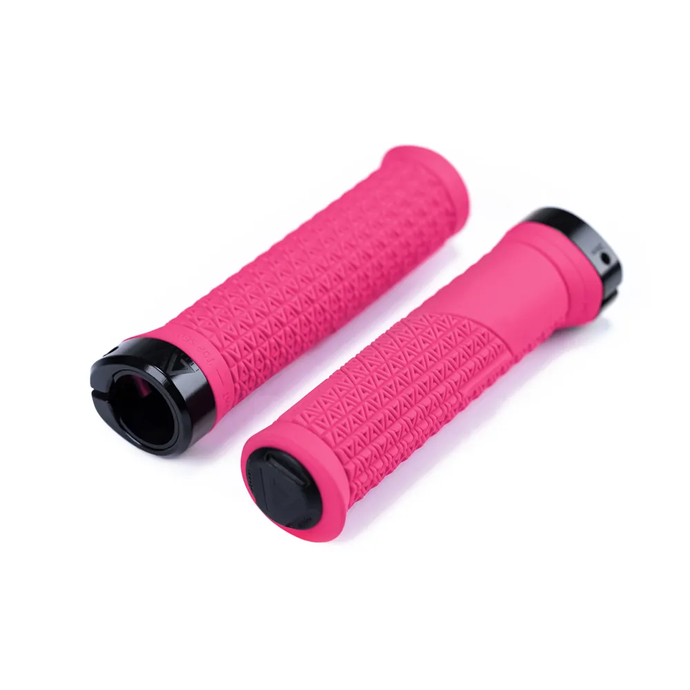 uPRISE Bikes Cube Acid Icon Pro MTB Grips - Neon Pink | Price match, 365 day return s, 18-Month Warranty, Finance Available & Free UK Delivery
