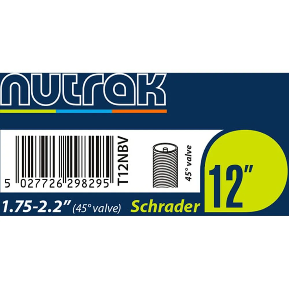 uPRISE Bikes Nutrak Inner Tube - 12 x 1.75 - 2.2 inch w/45 Degree Valve - Schrader | Price match, 365 day returns, 18-Month Warranty, Finance Available & Free UK Delivery