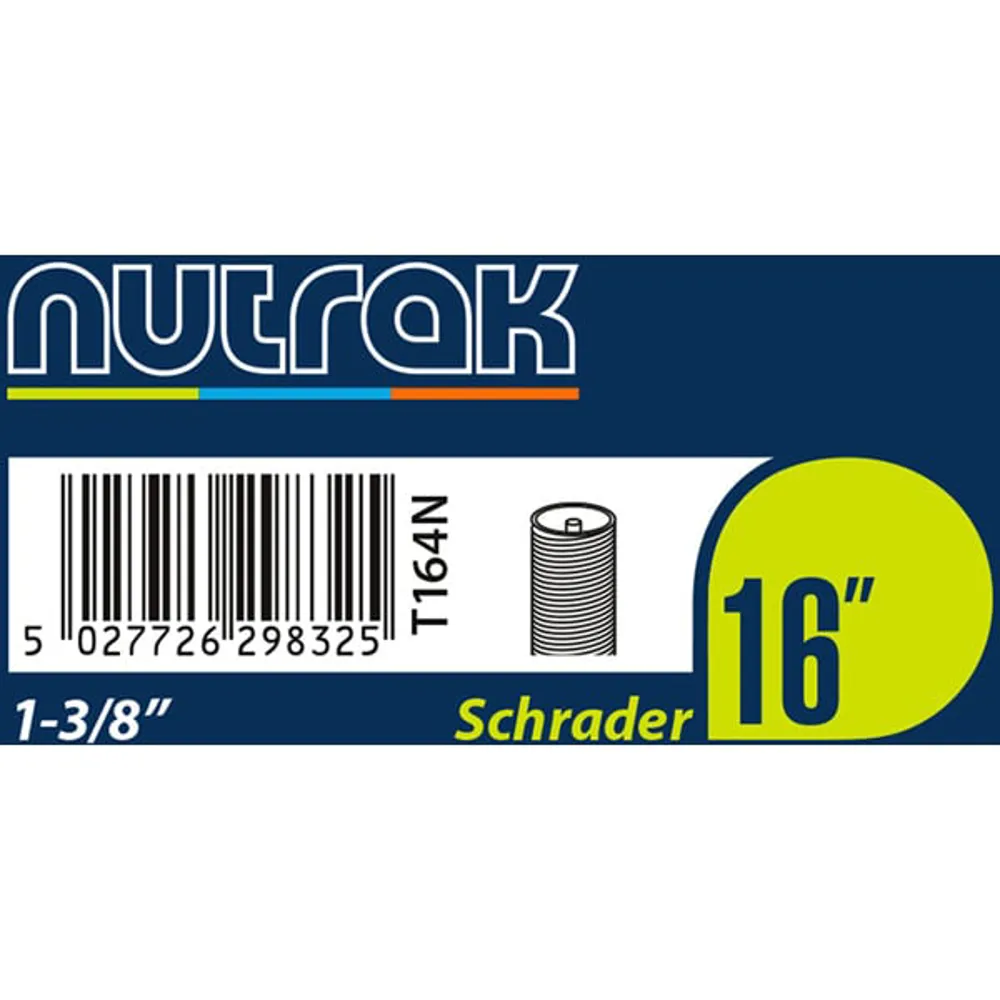 uPRISE Bikes Nutrak Inner Tube - 16 x 1 3/8 inch - Schrader | Price match, 365 day returns, 18-Month Warranty, Finance Available & Free UK Delivery