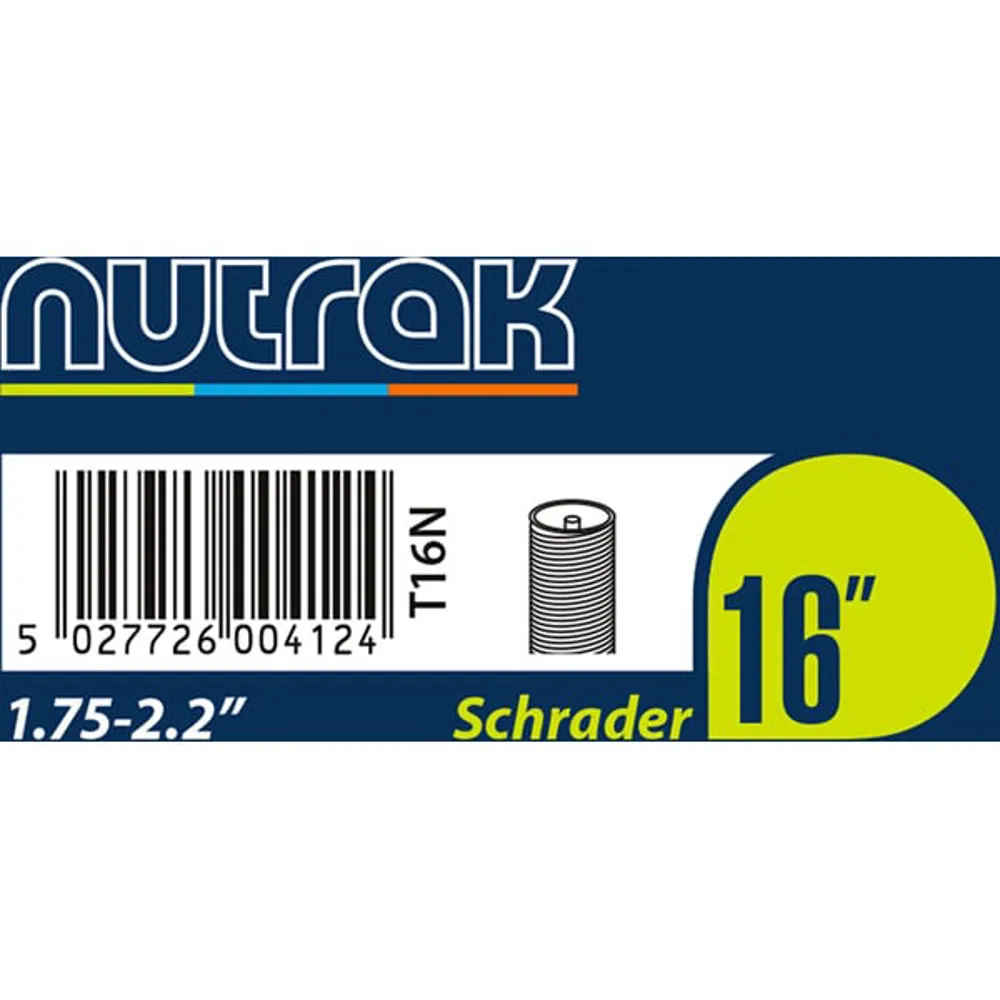 uPRISE Bikes Nutrak Inner Tube - 16 x 1.75 - 2.2 inch - Schrader | Price match, 365 day returns, 18-Month Warranty, Finance Available & Free UK Delivery