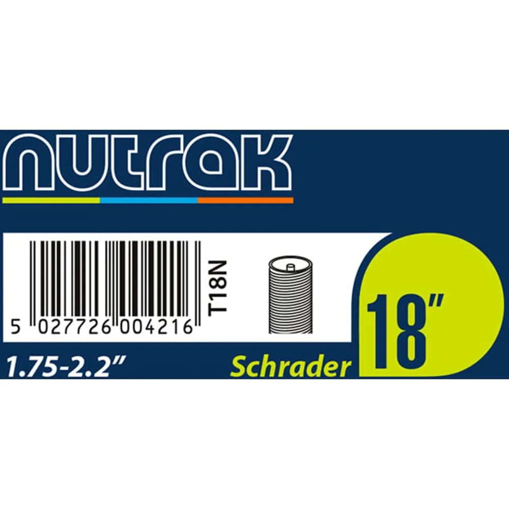 uPRISE Bikes Nutrak Inner Tube - 18 x 1.75 - 2.2 inch - Schrader | Price match, 365 day returns, 18-Month Warranty, Finance Available & Free UK Delivery