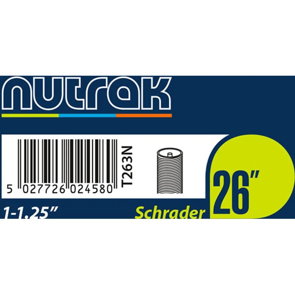 uPRISE Bikes Nutrak Inner Tube - 26 x 1 - 1.25 inch - Schrader | Price match, 365 day returns, 18-Month Warranty, Finance Available & Free UK Delivery