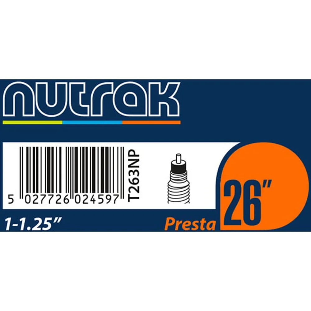 uPRISE Bikes Nutrak Inner Tube - 26 x 1 - 1.25 inch - Presta | Price match, 365 day returns, 18-Month Warranty, Finance Available & Free UK Delivery