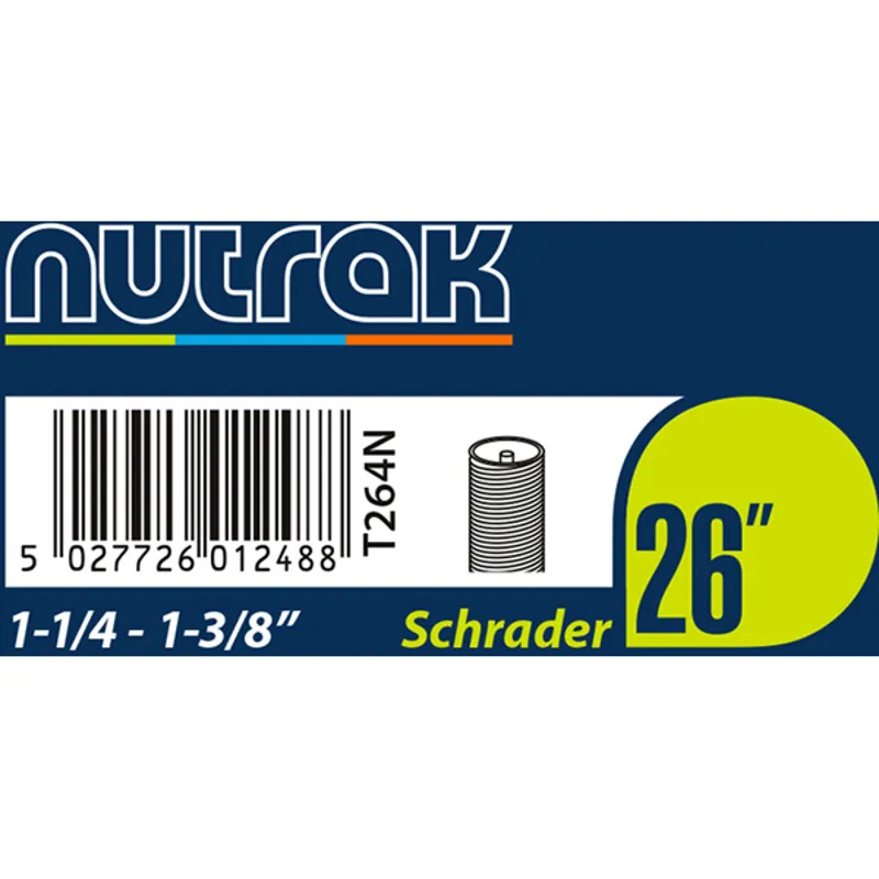 Nutrak Inner Tube - 26 x 1-1/4 - 1-3/8 inch - Schrader