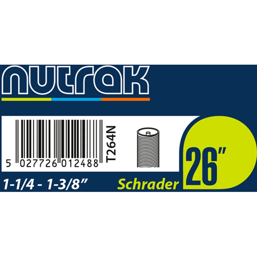 uPRISE Bikes Nutrak Inner Tube - 26 x 1-1/4 - 1-3/8 inch - Schrader | Price match, 365 day returns, 18-Month Warranty, Finance Available & Free UK Delivery