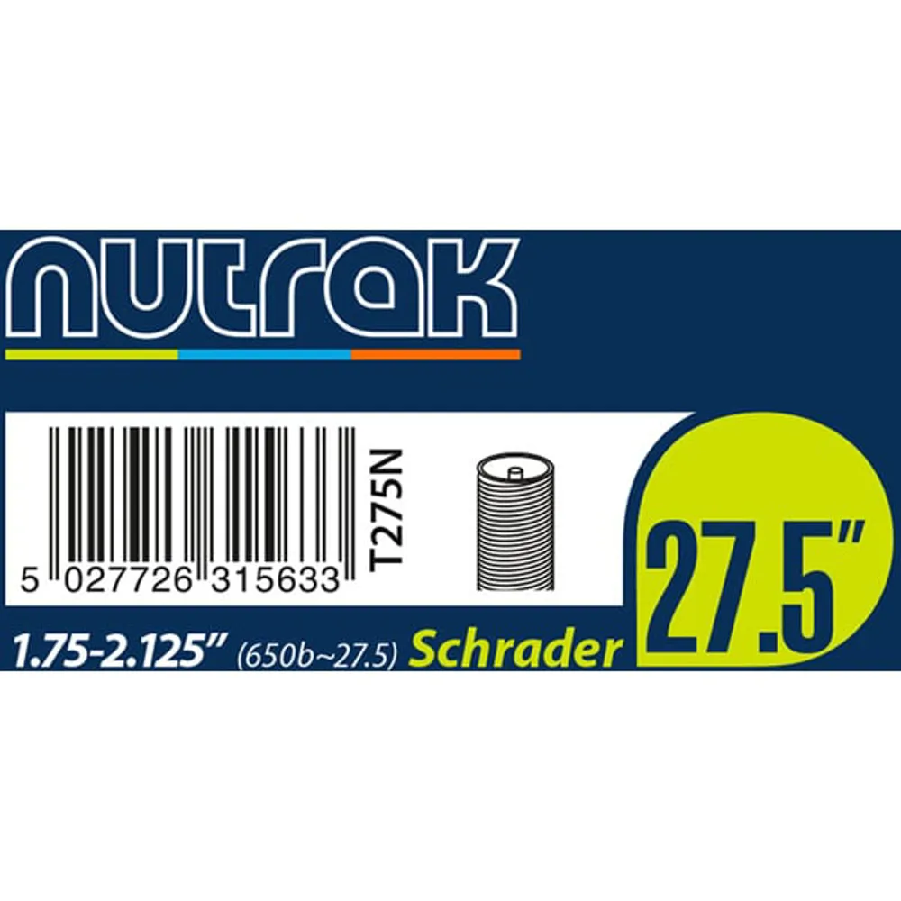 uPRISE Bikes Nutrak Inner Tube - 27.5 x 1.75 - 2.125 inch - Schrader | Price match, 365 day returns, 18-Month Warranty, Finance Available & Free UK Delivery