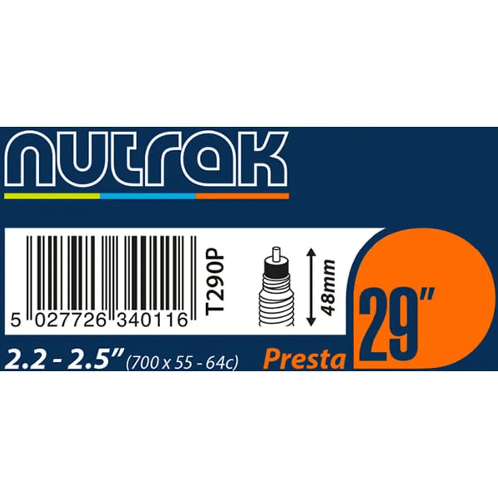 uPRISE Bikes Nutrak Inner Tube - 29 x 2.2 - 2.5 inch - 48mm Valve - Presta | Price match, 365 day returns, 18-Month Warranty, Finance Available & Free UK Delivery