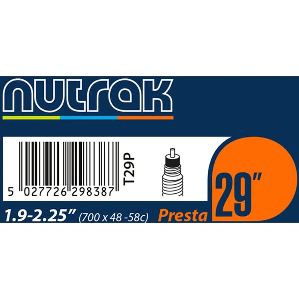 uPRISE Bikes Nutrak Inner Tube - 29 x 1.9 - 2.2 inch - Presta | Price match, 365 day returns, 18-Month Warranty, Finance Available & Free UK Delivery